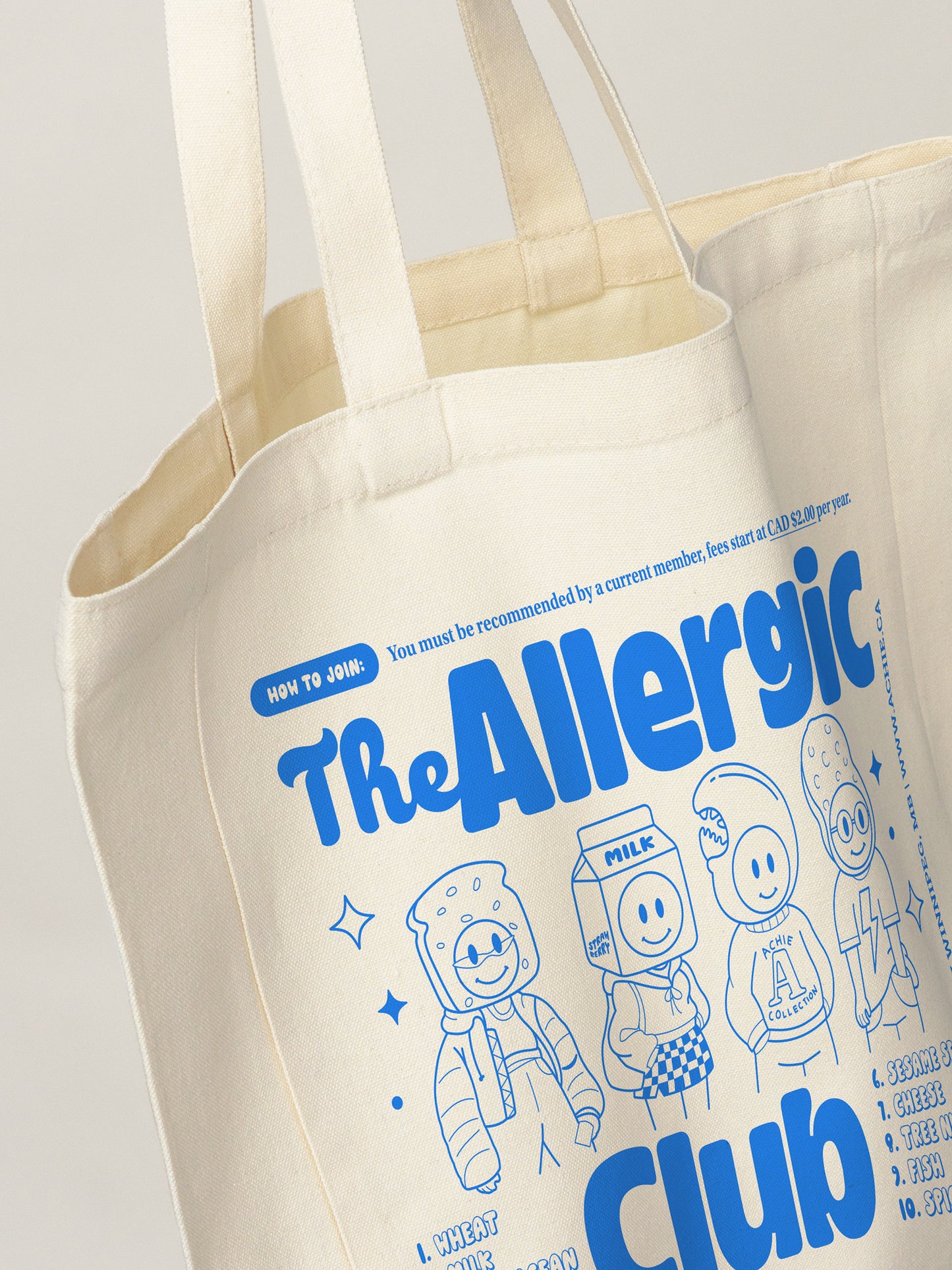 The Allergic Club (Blue) Tote Bag
