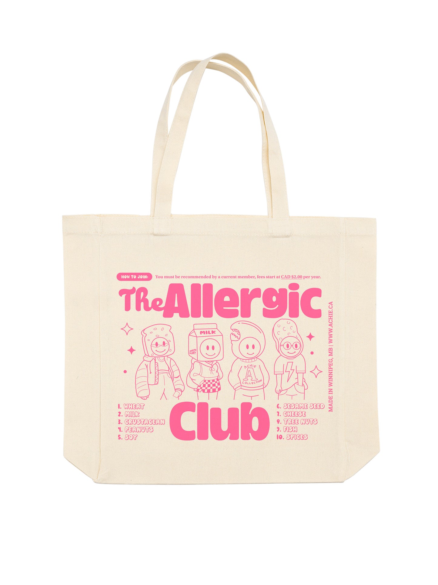 The Allergic Club (Pink) Tote Bag