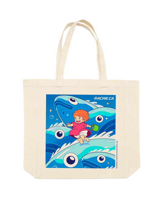 Little Girl Running (Tote Bag)