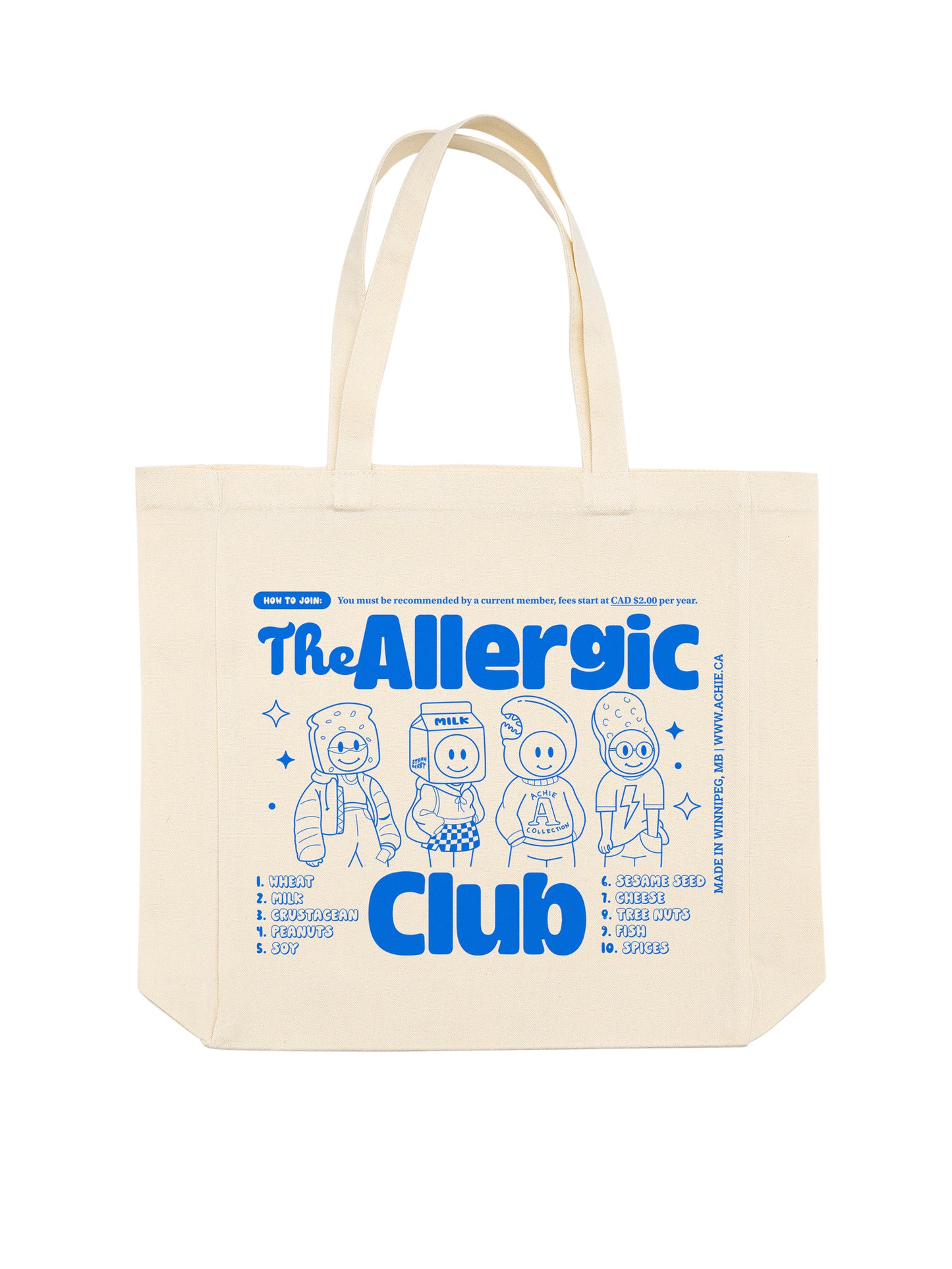 The Allergic Club (Blue) Tote Bag